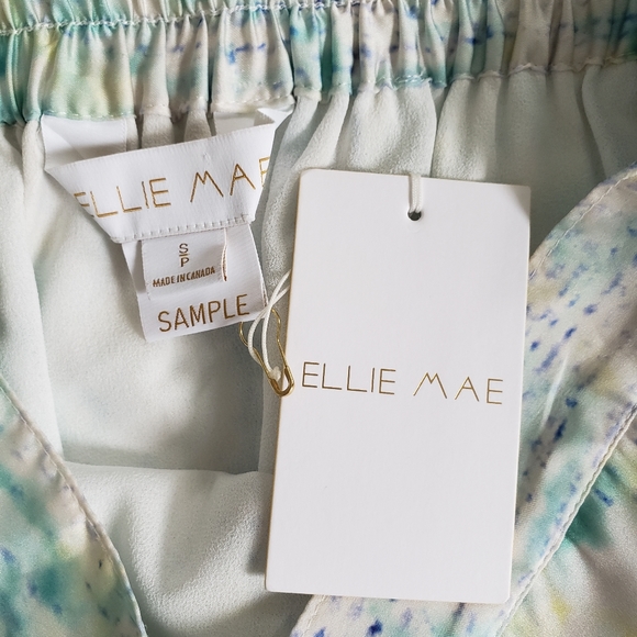 Ellie Mea sample skirt,water colours,silky,linned,pockets Sm - Picture 11 of 12